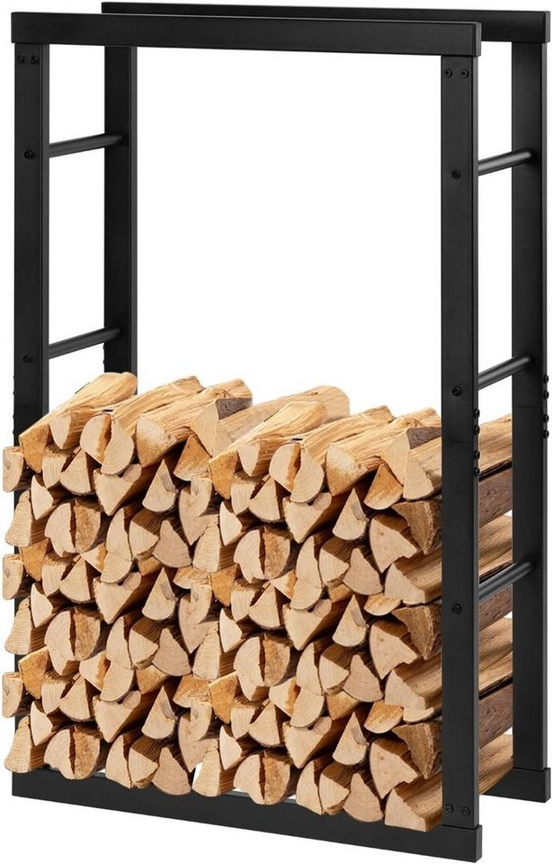 EUGAD Kaminholzregal, BxTxH:60x25x100 cm, (1-St), Innen Außen aus Metall für Kaminholz Bild 5
