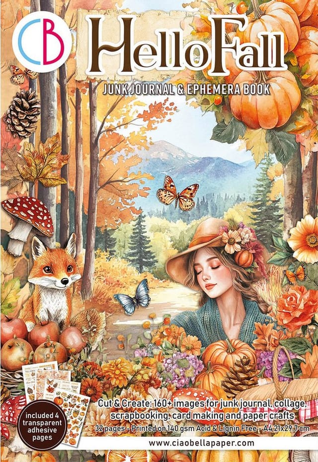 Ciao Bella Motivpapier Hello Fall, 32 Blatt