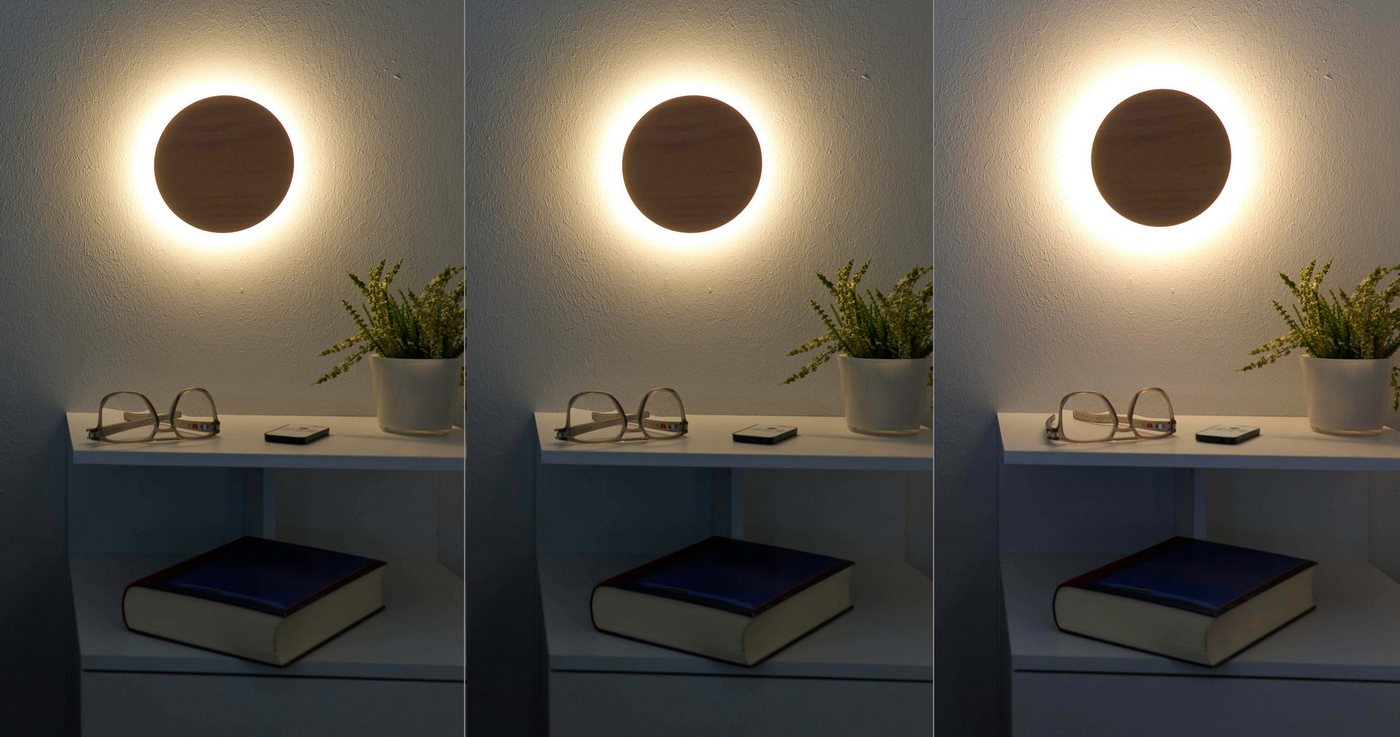 Northpoint LED Wandleuchte Indirektes Licht Echtholz, mit Bewegungsmelder Bild 3