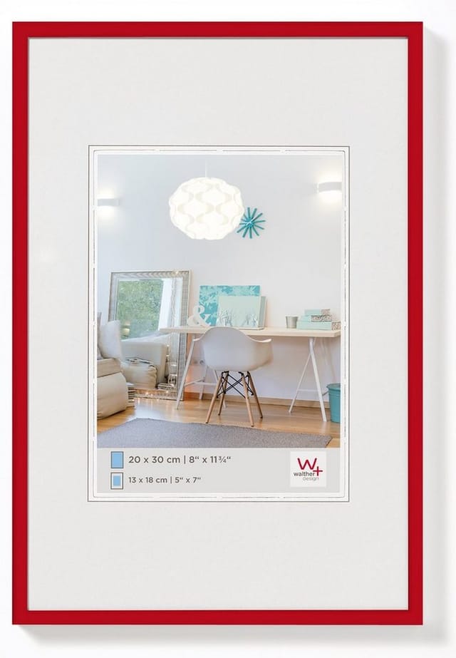 walther design New Lifestyle Kunststoff Bilderrahmen 10x15 cm Rot KV015R