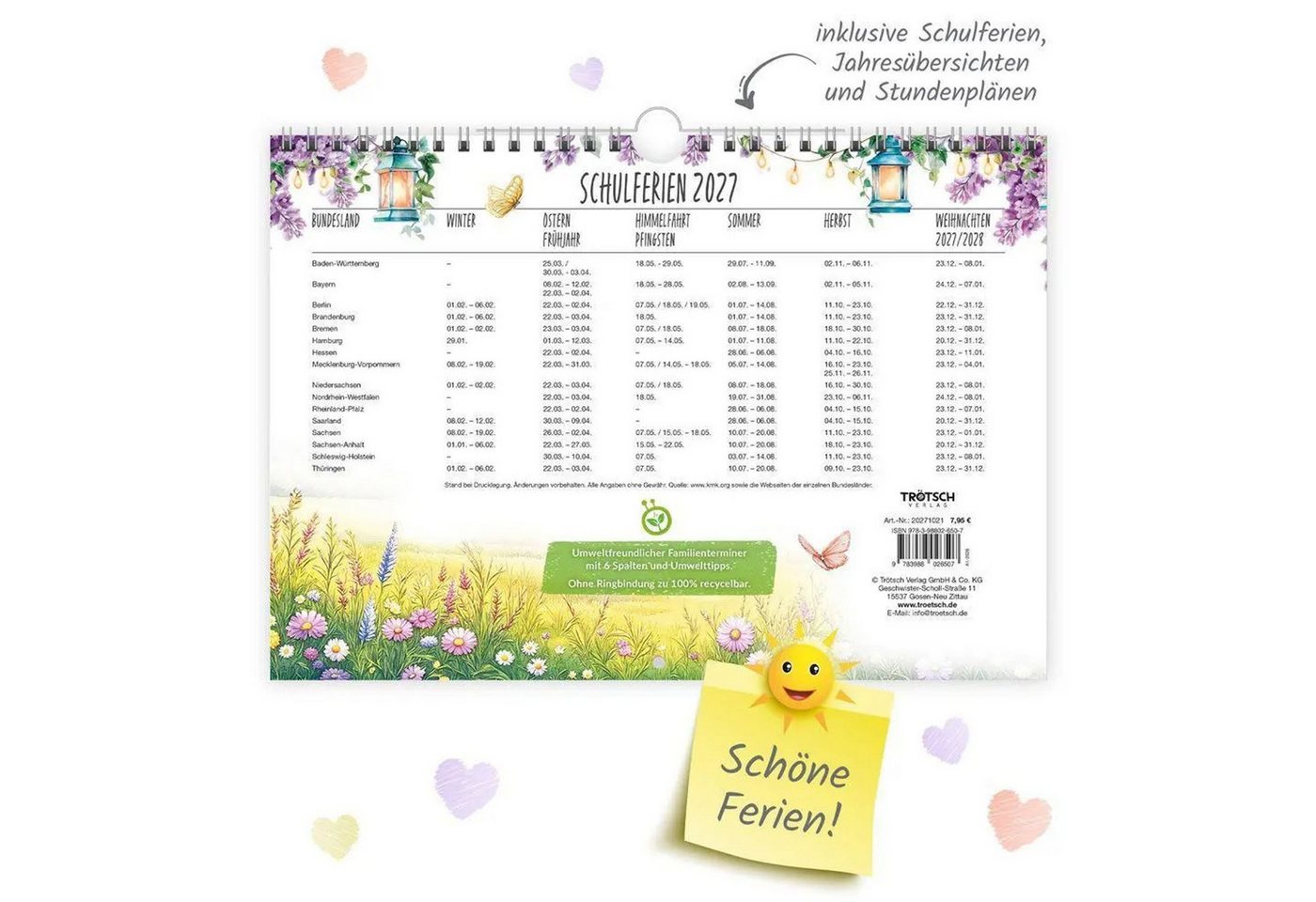 Trötsch Verlag Wandkalender TRÖTSCH - Familienterminer Landgrüße für 18 Monate 2026/2027 Bild 5