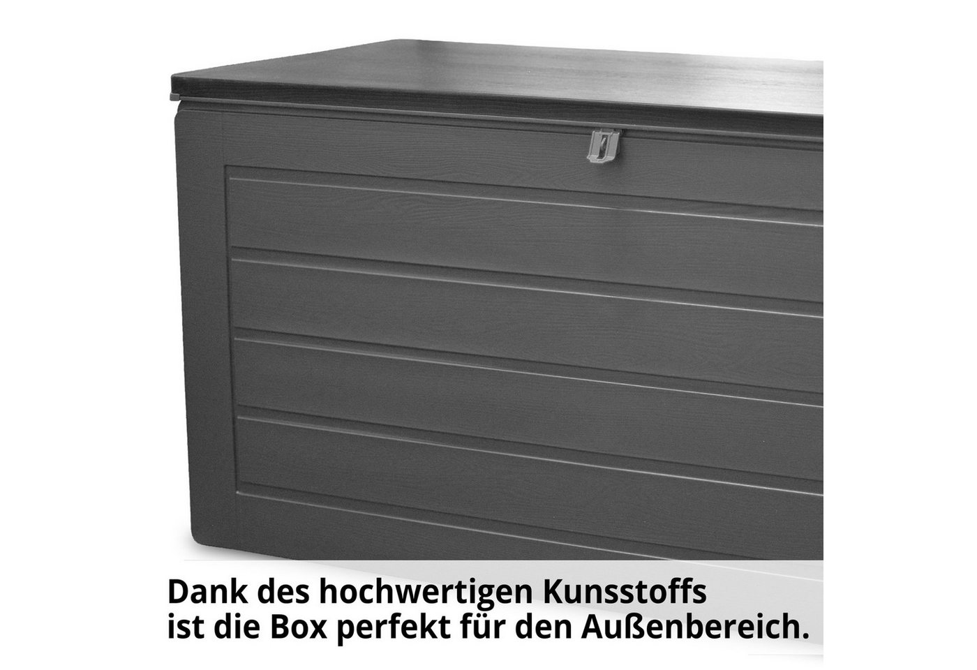 Hecht Auflagenbox BOX XL 680 Liter wetterfest mit Deckel & Dämpfer (1 St), UV-beständig Kissenbox Gartenbox mit Stecksystem Bild 3