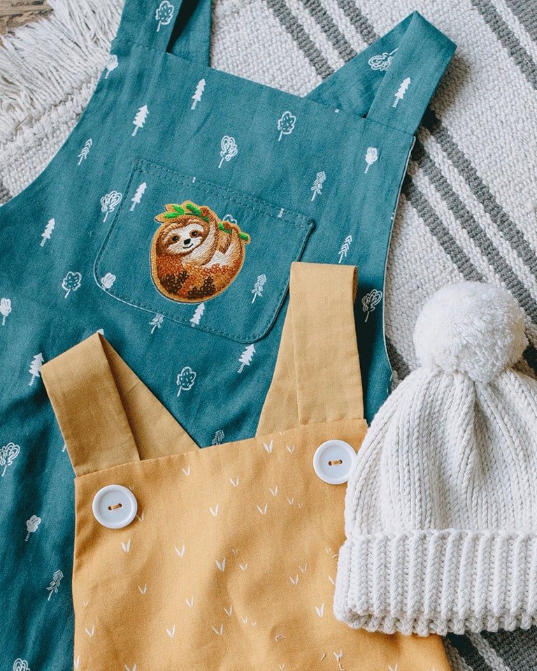 Mono-Quick Aufnäher Bügelbild, Aufbügler, Applikationen, Patches, Flicken, zum aufbügeln, Polyester, Faultier Tier - Größe: 5,5 x 4,2 cm Bild 3