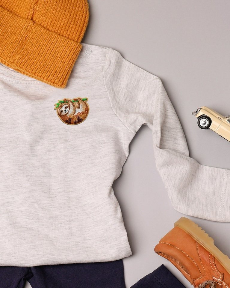 Mono-Quick Aufnäher Bügelbild, Aufbügler, Applikationen, Patches, Flicken, zum aufbügeln, Polyester, Faultier Tier - Größe: 5,5 x 4,2 cm Bild 4
