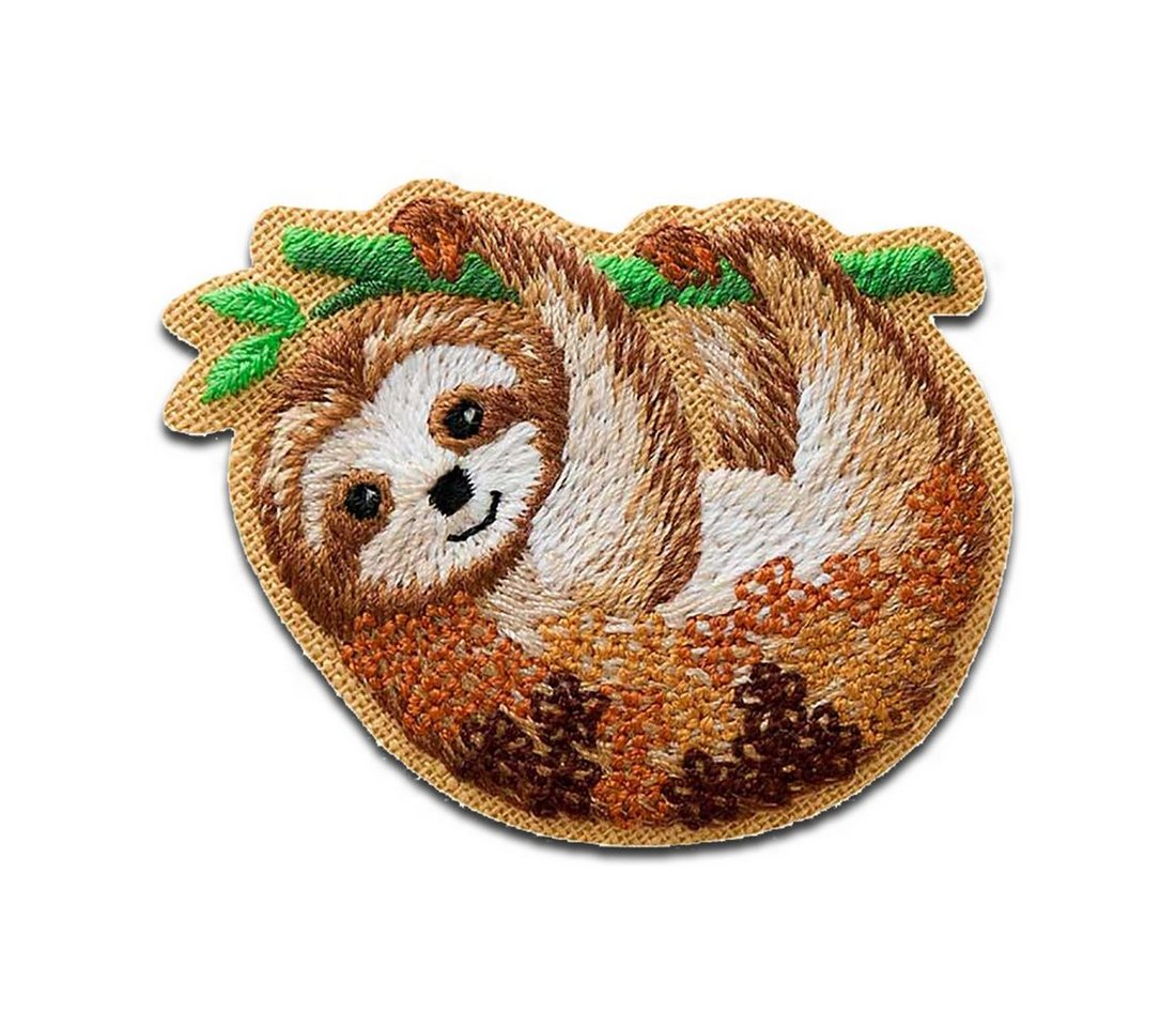 Mono-Quick Aufnäher Bügelbild, Aufbügler, Applikationen, Patches, Flicken, zum aufbügeln, Polyester, Faultier Tier - Größe: 5,5 x 4,2 cm Bild 5