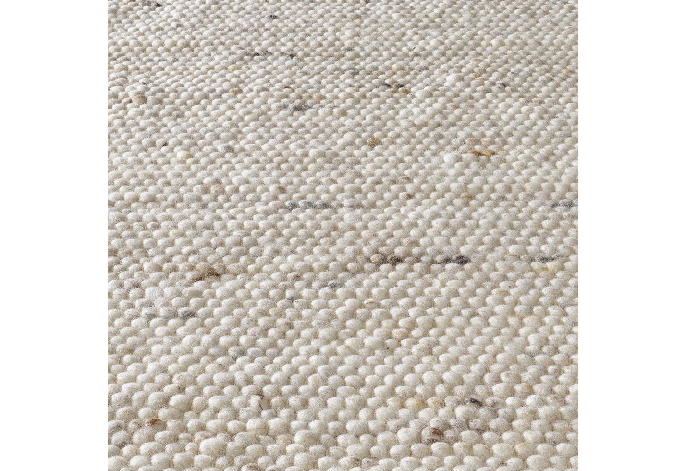 TaraCarpet Wollteppich Handwebteppich Helsinki, rechteckig, Höhe: 10 mm, gewalkter Wohnzimmer-Teppich Schurwolle Schlafzimmer Esszimmer 070x130 Bild 3