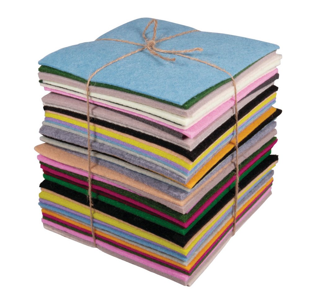 Rayher Bastelfilz Filz-Mix Bunt, 15x15cm, 500g