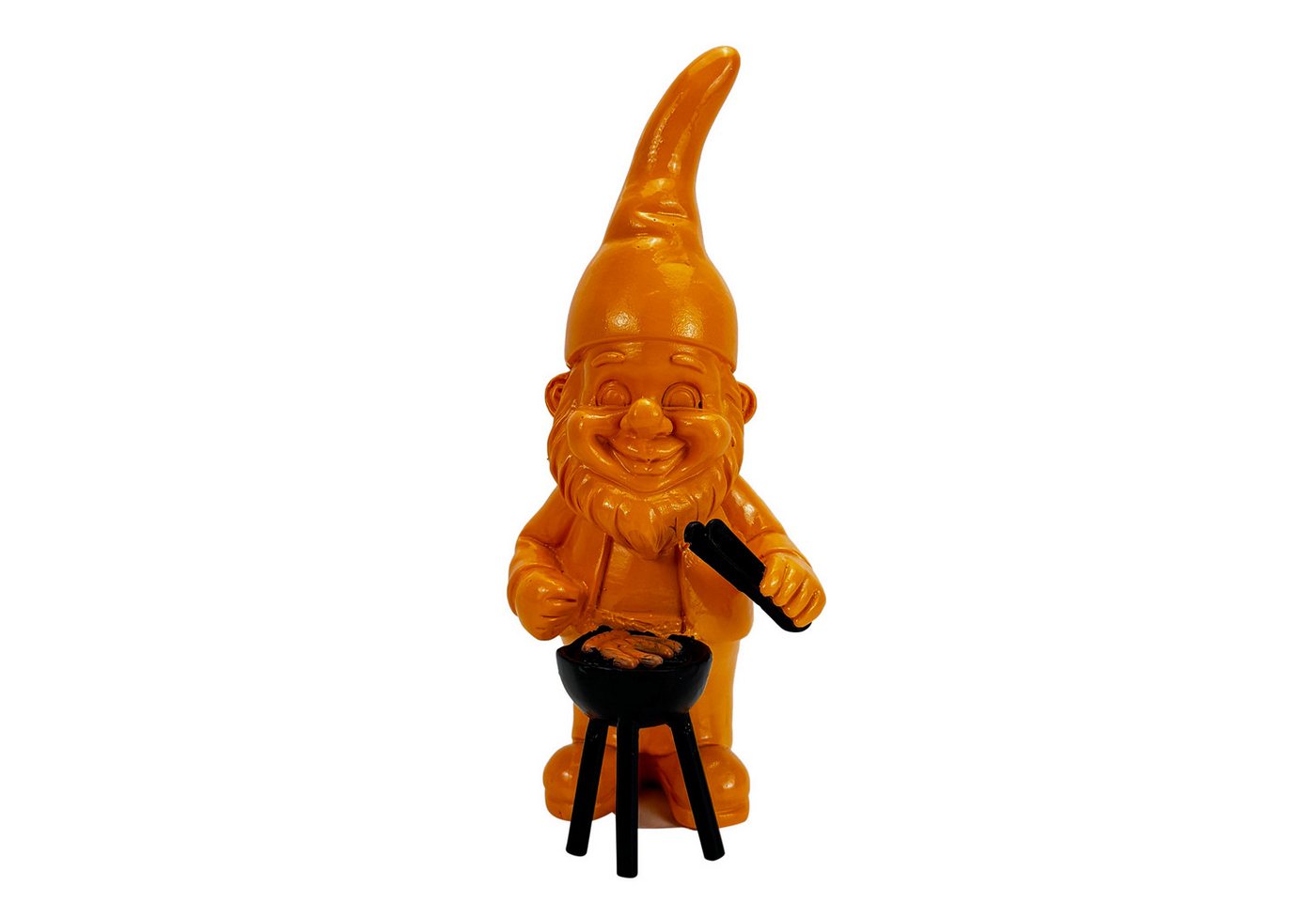 Online-Fuchs Gartenfigur für draußen - moderner Gartenzwerg mit Grill - 18,5 cm groß, (trendige Farben, wetterfest), lustige Geschenkidee für Gartenfreunde Bild 2