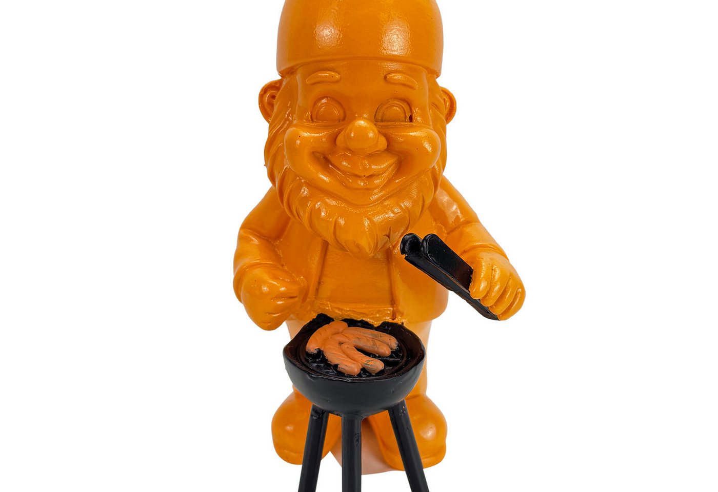 Online-Fuchs Gartenfigur für draußen - moderner Gartenzwerg mit Grill - 18,5 cm groß, (trendige Farben, wetterfest), lustige Geschenkidee für Gartenfreunde Bild 4