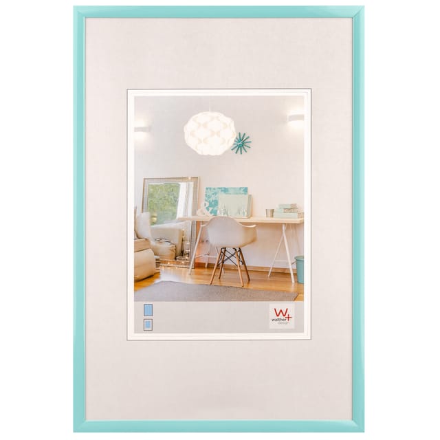 walther design New Lifestyle Kunststoff Bilderrahmen 40x50 cm Türkis KV050U