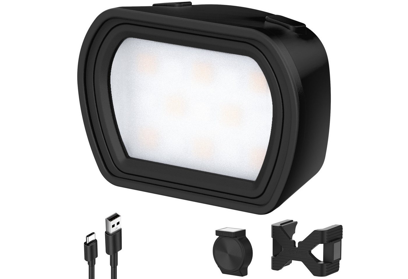 Neewer Videoleuchte Videolicht Magnetisches Licht kompatibel mit DJI OSMO Pocket 3, 1,3W wiederaufladbarer Fülllicht mit verbesserten Halterungen