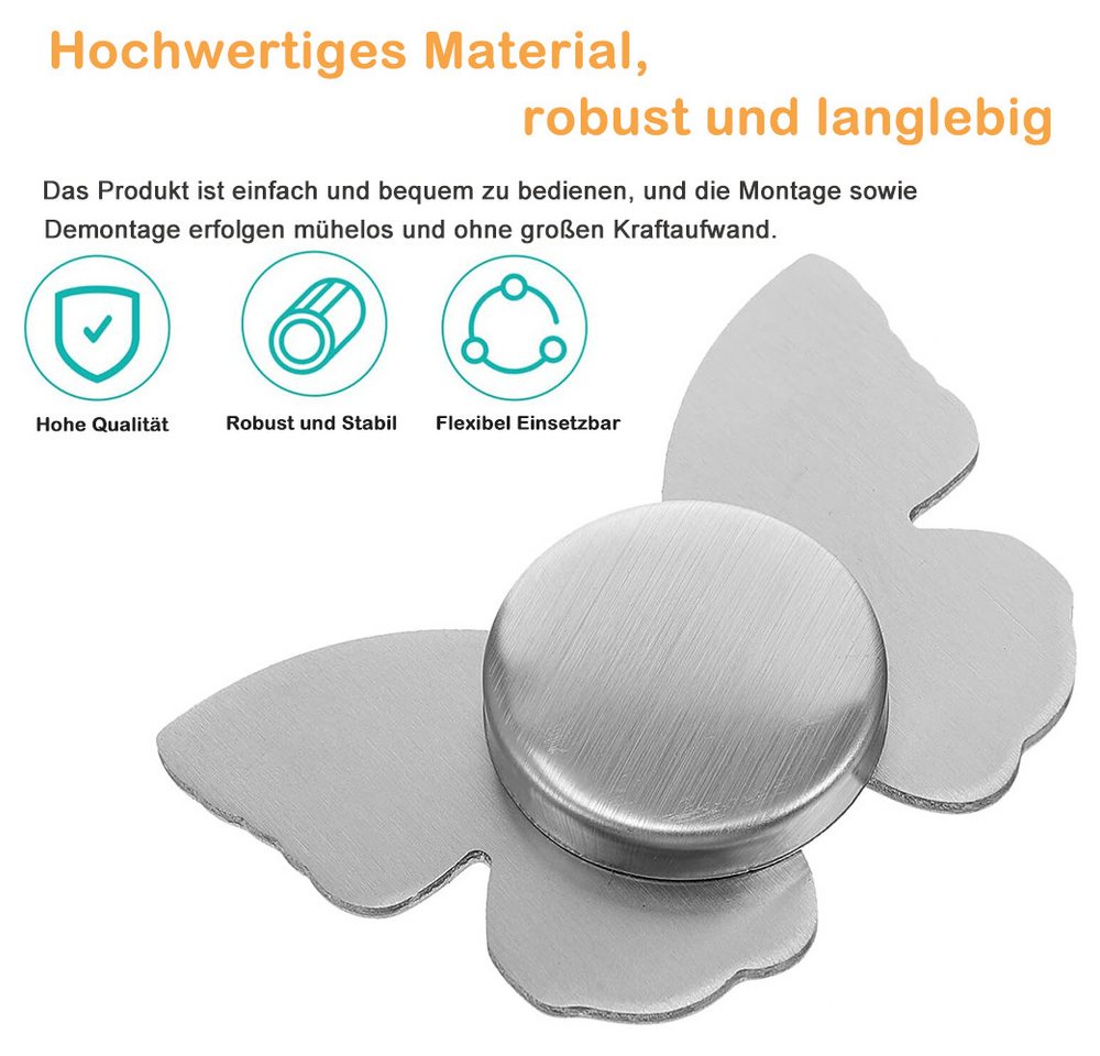 AFKSMILE Tischtuchklammern 8 Stück Edelstahl Tischdeckenklammern, Magnet Tischdeckenbeschwerer, Blumen, Schmetterling Tischtuchklammern für Draußen Hochzeit Picknick