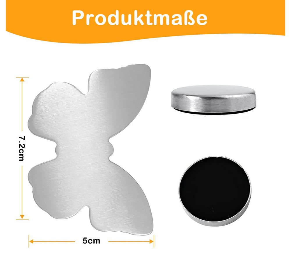 AFKSMILE Tischtuchklammern 8 Stück Edelstahl Tischdeckenklammern, Magnet Tischdeckenbeschwerer, Blumen, Schmetterling Tischtuchklammern für Draußen Hochzeit Picknick Bild 2
