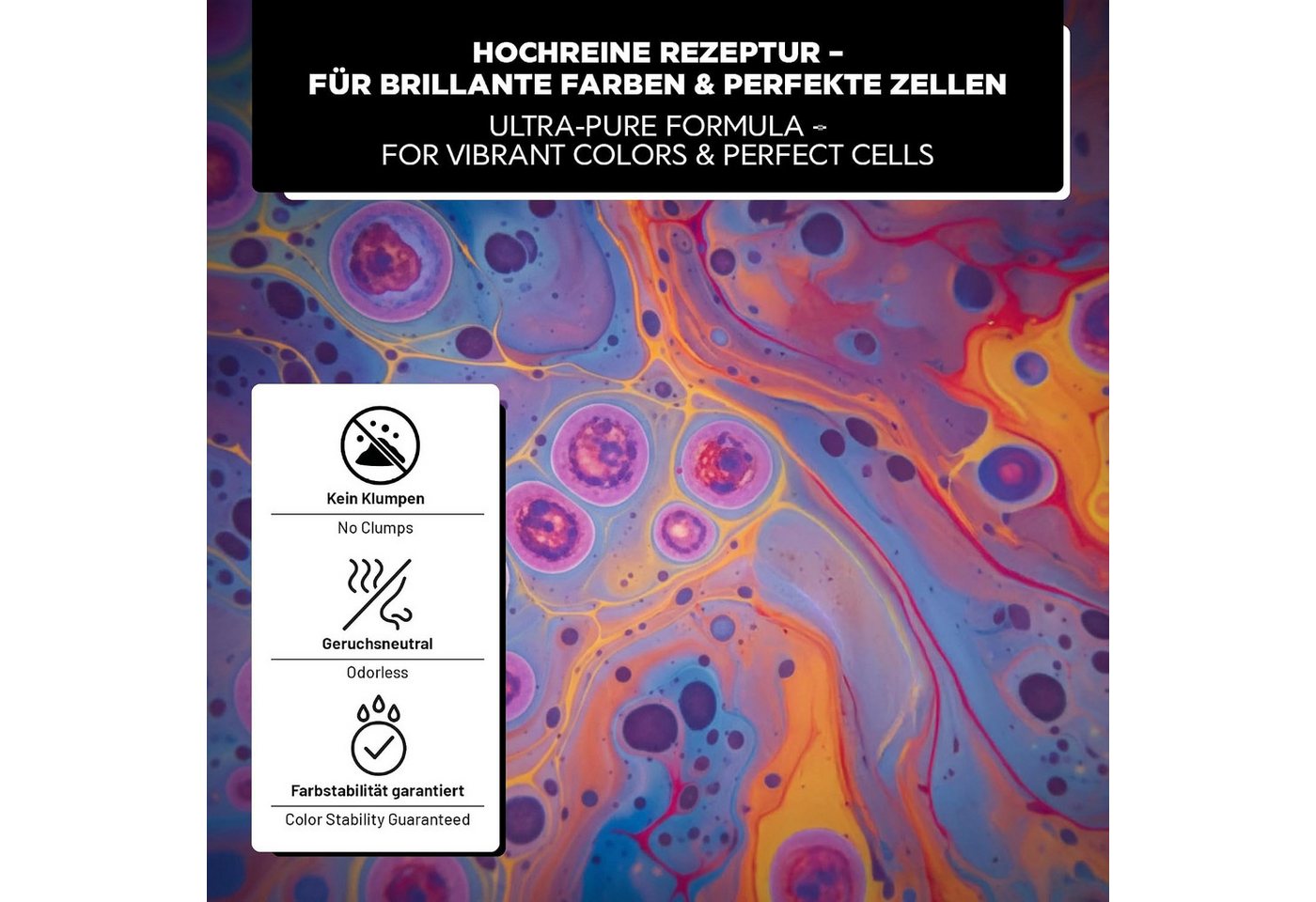 LM-Kreativ Effekt-Zusatz Pouring Medium für Acrylfarben, wasserbasiert, trocknet transparent, wasserbasiert, lösemittelfrei, transparent trocknend, wasserfest Bild 2