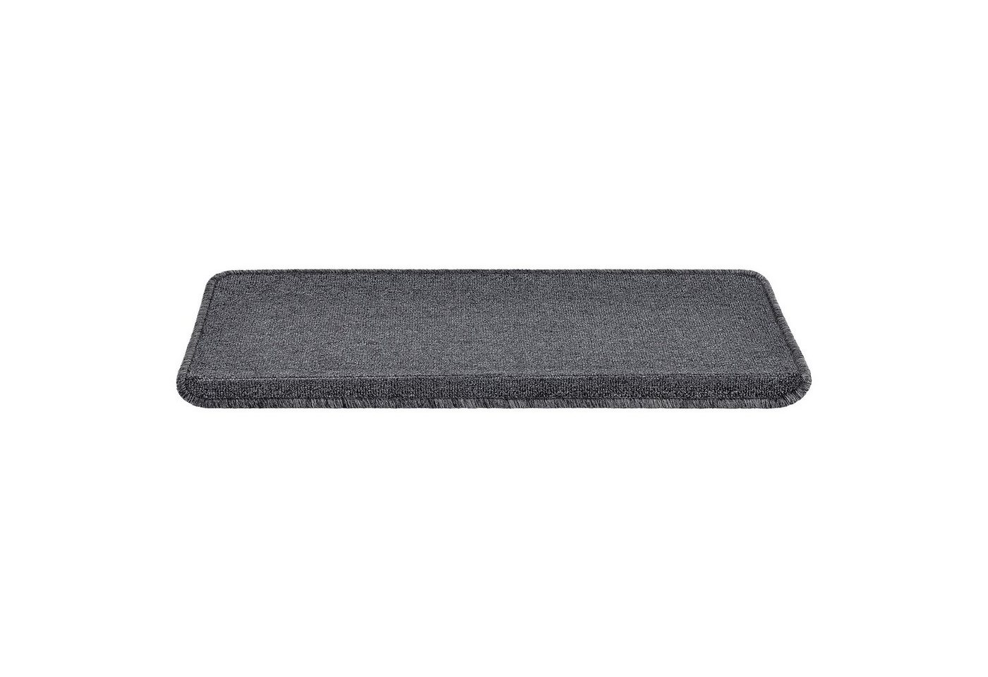 en.casa Stufenmatte, rechteckig, 15er Set Treppenmatten rechteckig 65x24cm selbstklebend Dunkelgrau