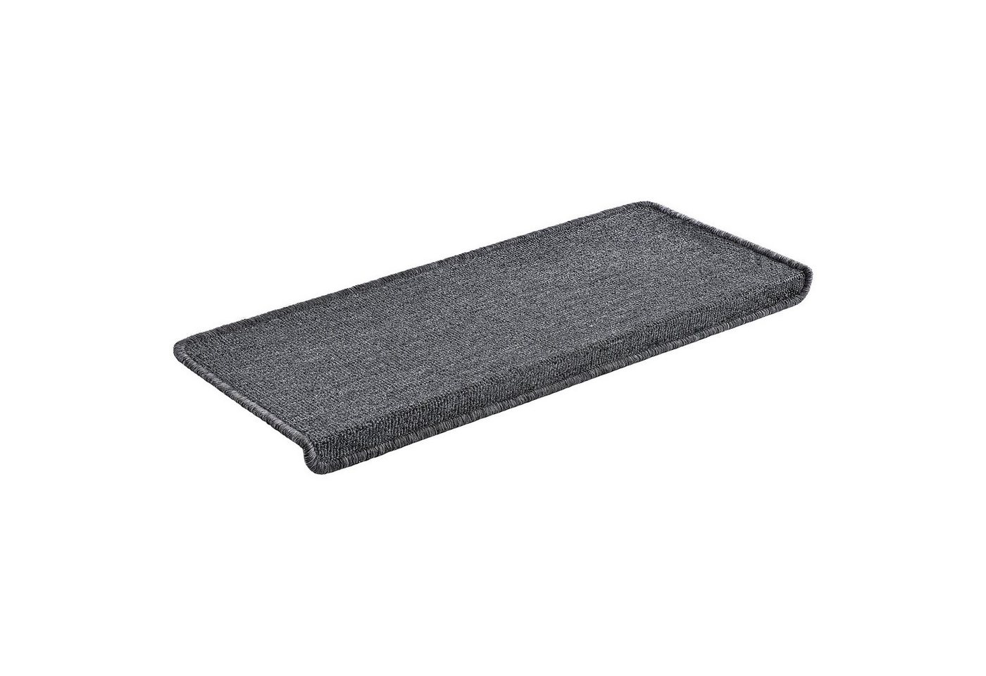 en.casa Stufenmatte, rechteckig, 15er Set Treppenmatten rechteckig 65x24cm selbstklebend Dunkelgrau Bild 2