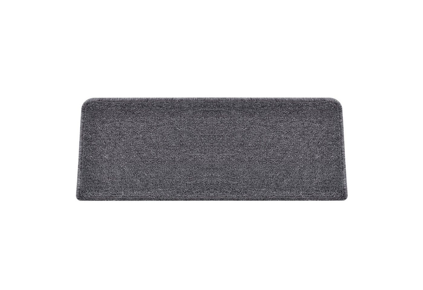 en.casa Stufenmatte, rechteckig, 15er Set Treppenmatten rechteckig 65x24cm selbstklebend Dunkelgrau Bild 4