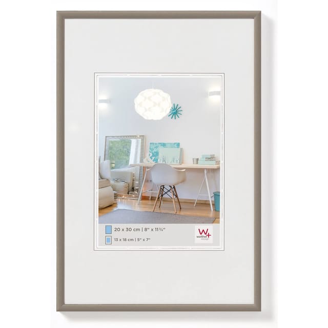 walther design New Lifestyle Kunststoff Bilderrahmen 15x20 cm Stahl KV520D