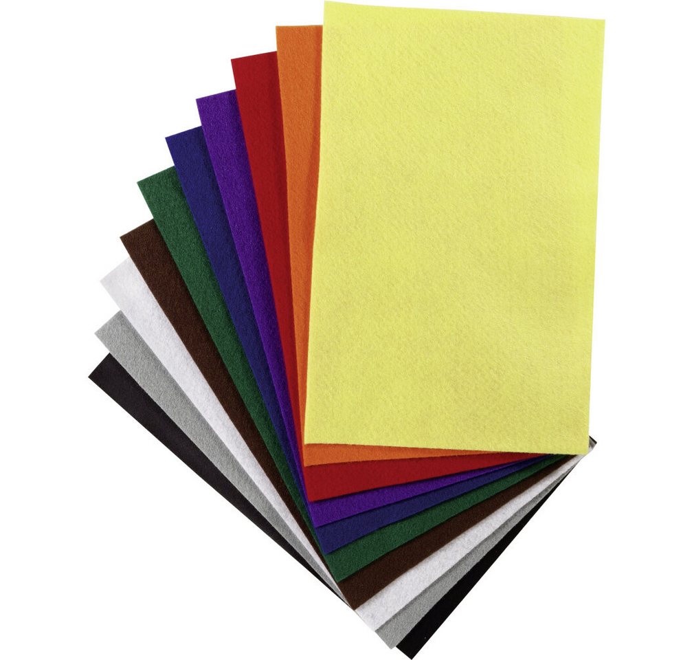 Folia Bastelkartonpapier Bastelfilz BASIC 150g/m², 20x30cm