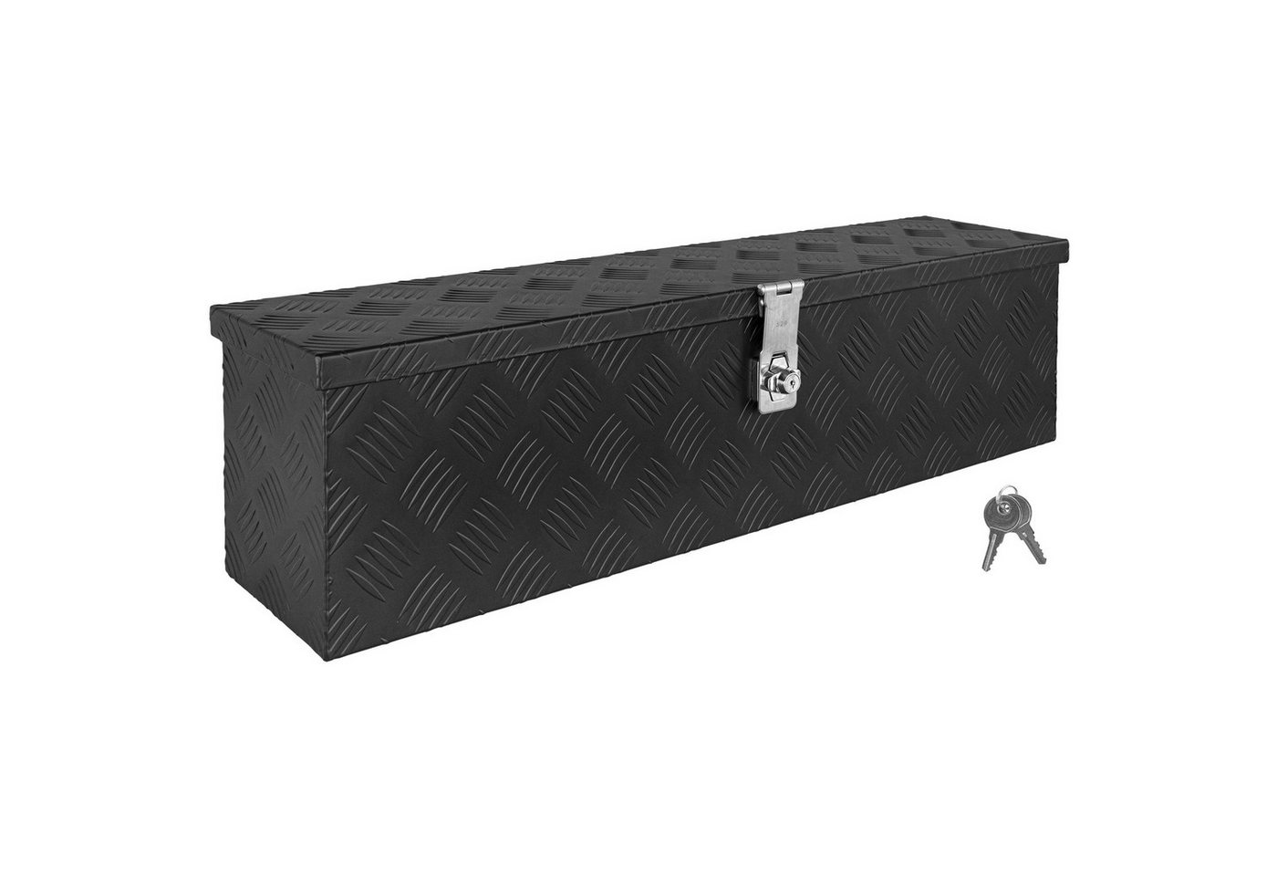 Trucky Anhänger-Deichselbox Deichselbox Werkzeugkasten Truckbox Alu Box Transportbox D035 Schwarz Bild 3