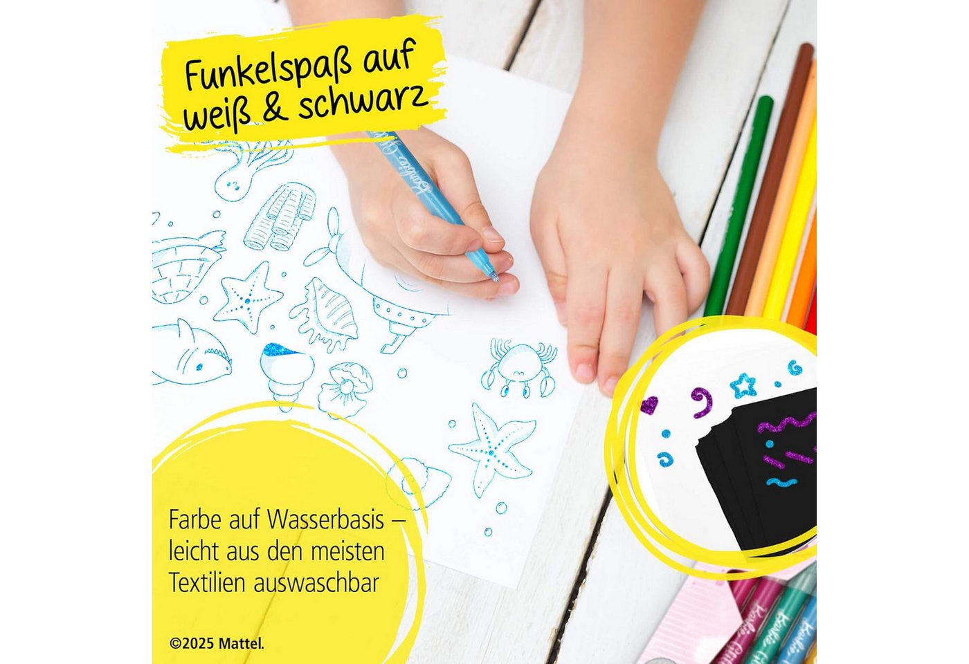 Online Pen Marker Barbie Glitzermarker Set 8 Farben Bild 2