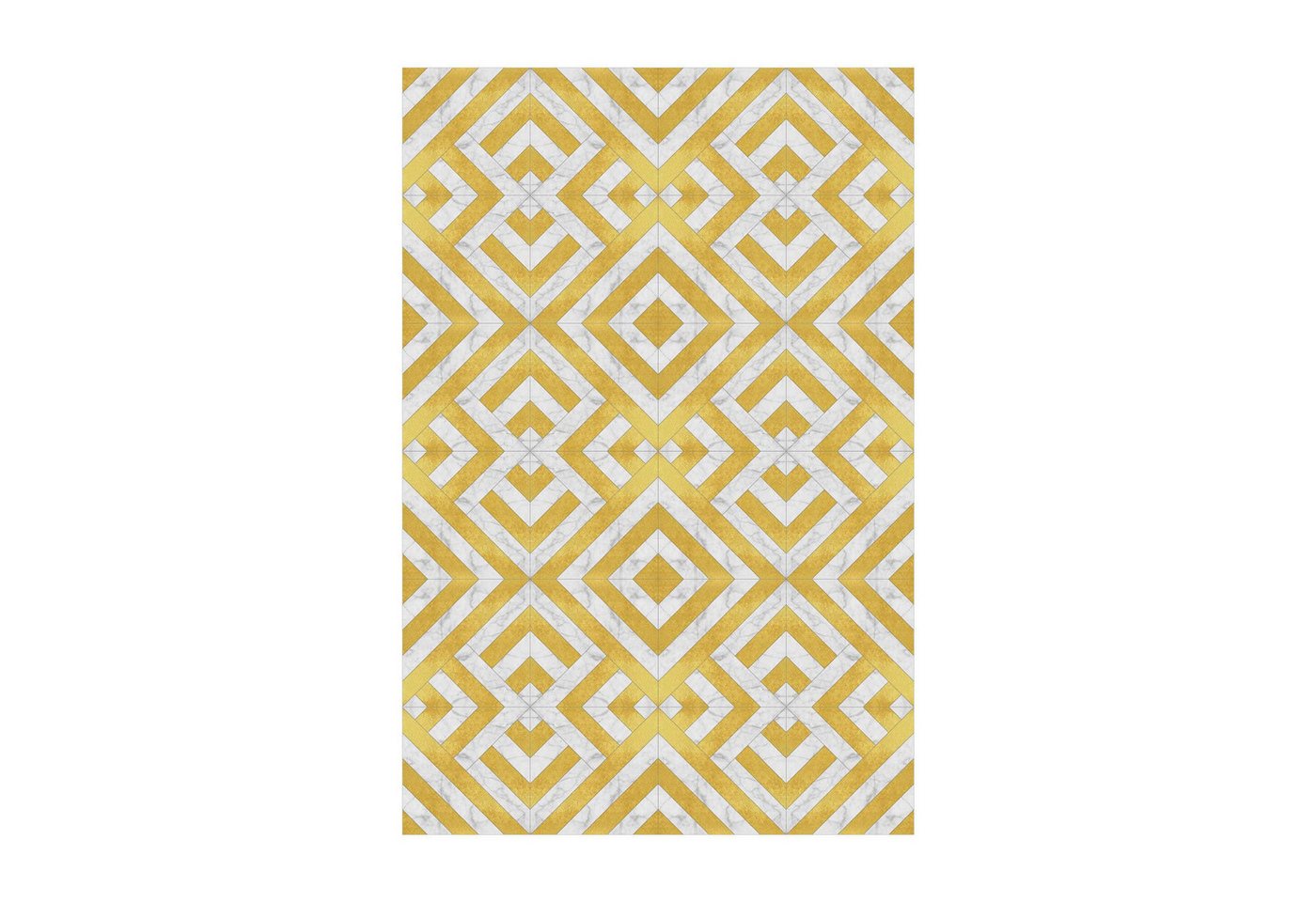 Bilderdepot24 Teppich Vinyl Wohnzimmer Flur Küche Fliesen Steinoptik Marmor, rechteckig - gold glatt, nass wischbar (Küche, Tierhaare) - Saugroboter & Bodenheizung geeignet Bild 2