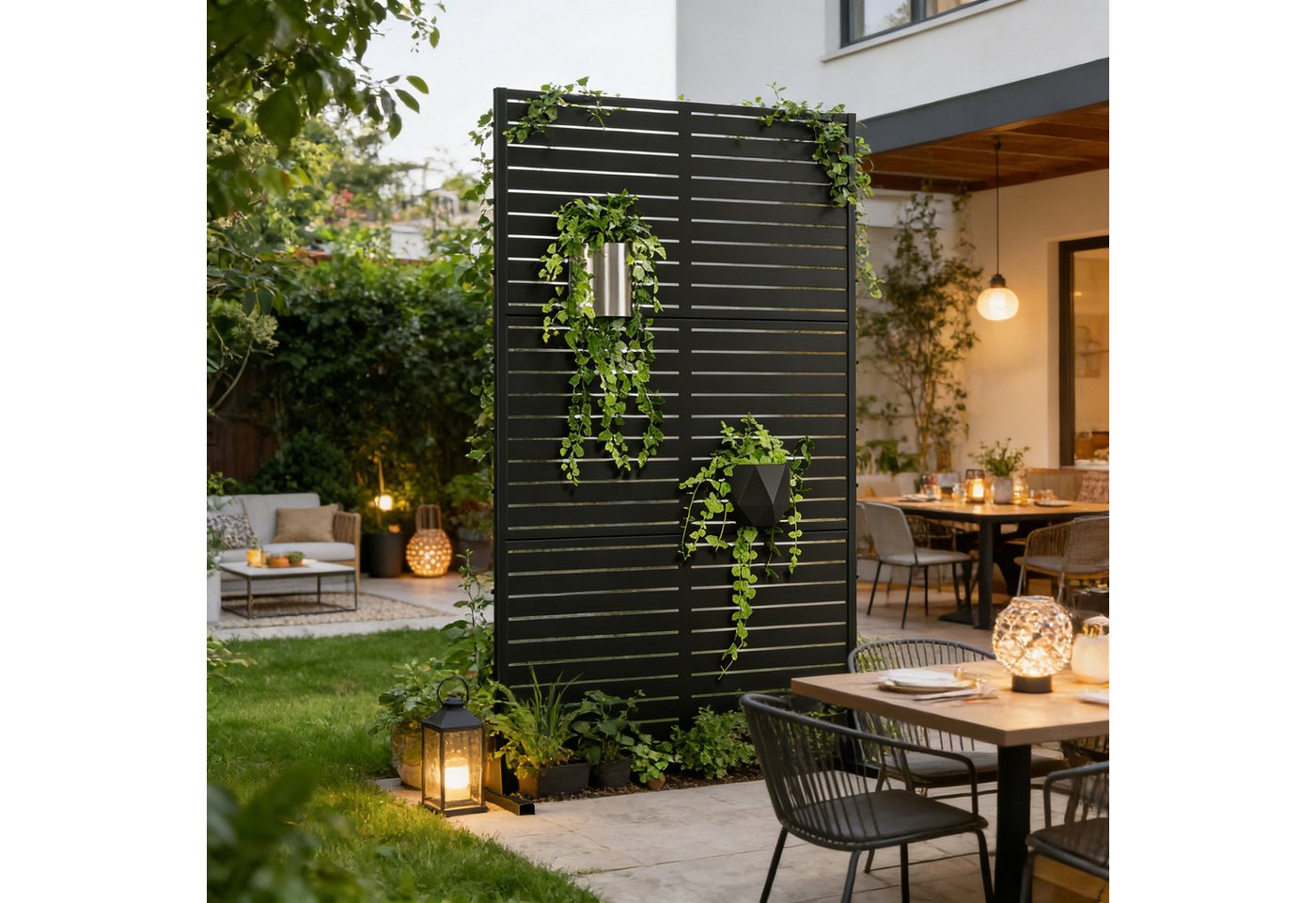 casa.pro Raumteiler, »Nodepp« Trennwand verzinkter Stahl 180 x 90 cm Schwarz Bild 4