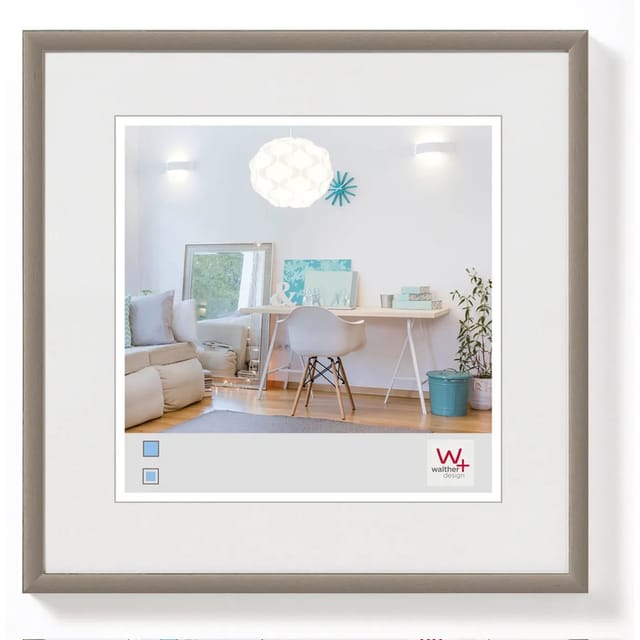 walther design New Lifestyle Kunststoff Bilderrahmen 10x10 cm Stahl KV010D