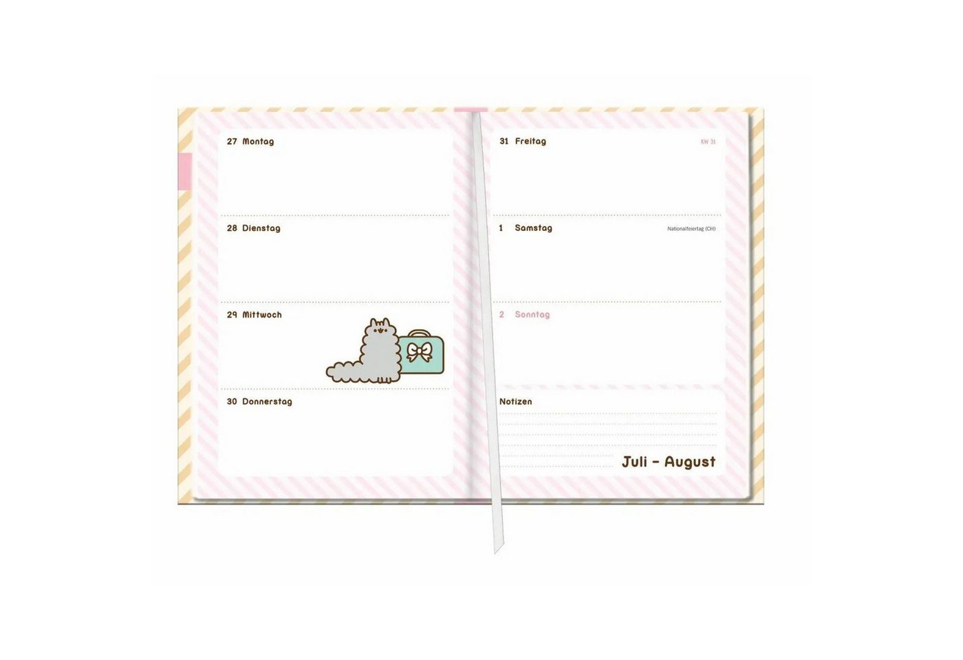 HEYE Monatskalender Pusheen 17-Monats-Kalenderbuch A5 2027 - 17 Monate. Von August 2026...