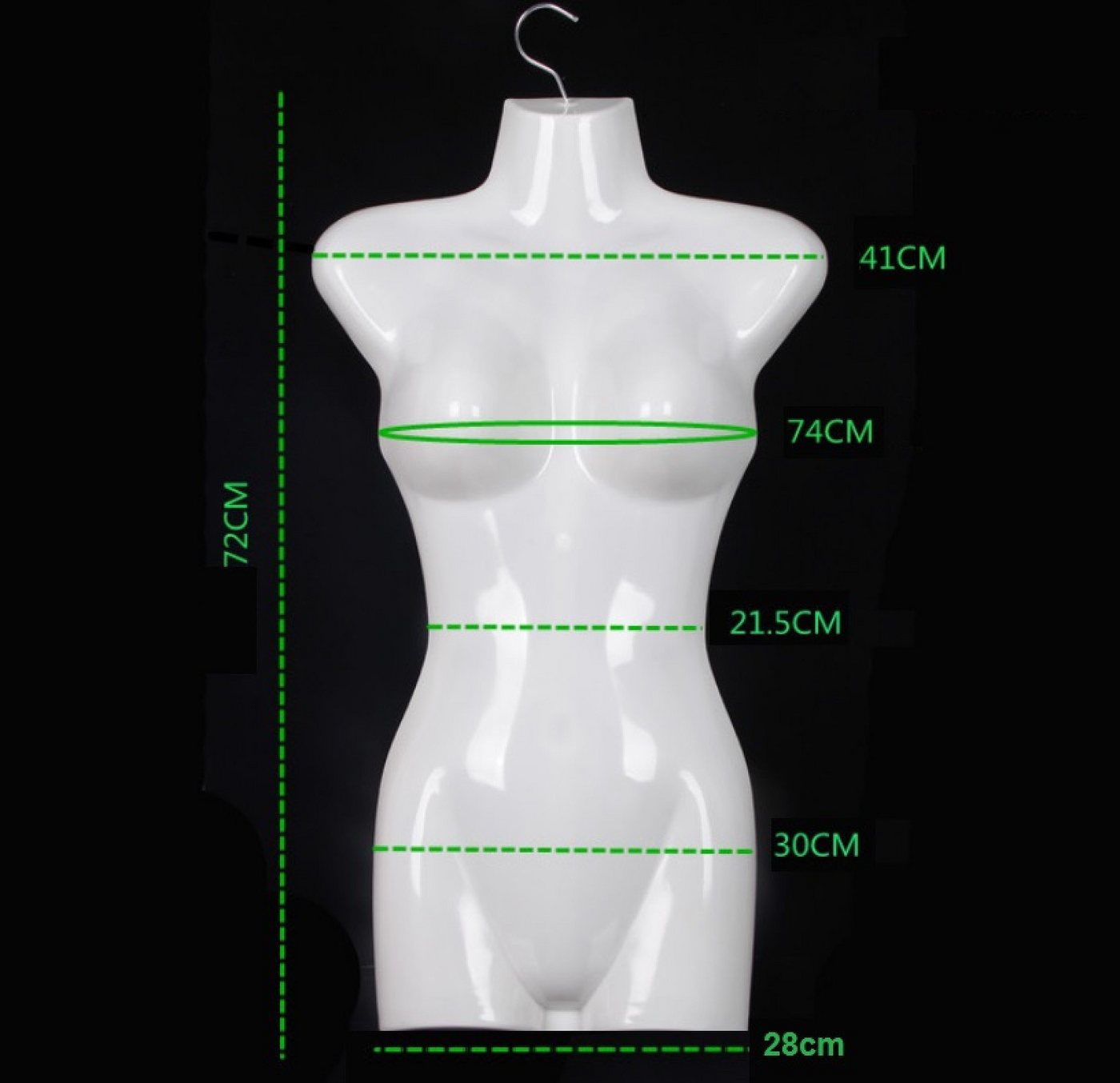 BAYLI Schneiderbüste 1 x Torso Weiblich - 72 cm Damentorso aus Kunststoff - Oberkörper Bild 2