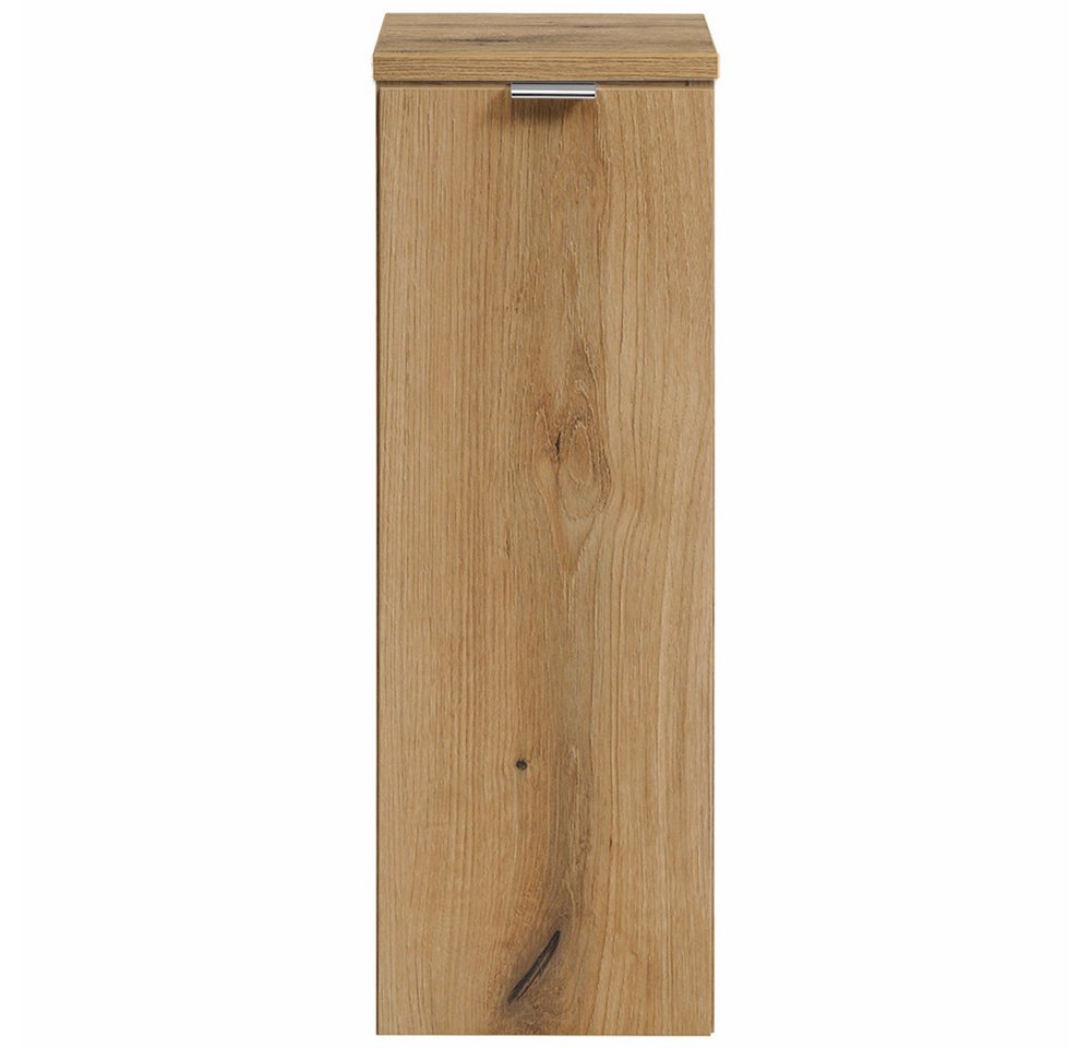 Lomadox Badkommode NEWPORT-56-OAK, 20cm, in Eiche, Metallgriffe Chrom glänzend