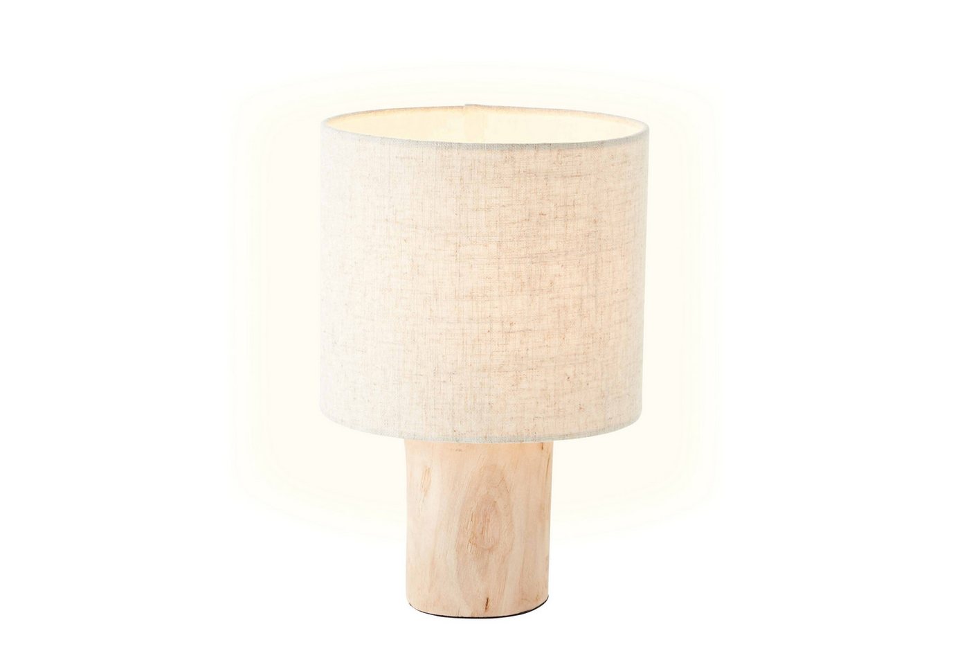 Lightbox Tischleuchte, ohne Leuchtmittel, Tischlampe, 30 cm Höhe, Ø 20 cm, E27, max. 40 W, Schalter, beige Bild 4