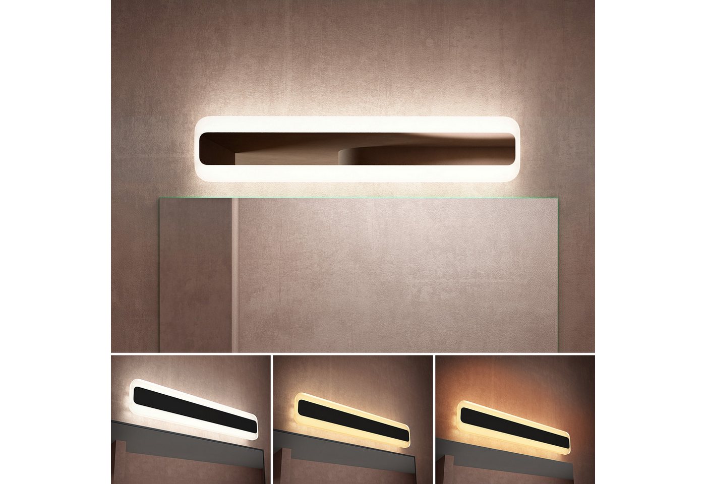 doporro LED Spiegelleuchte Wandlampe Wandleuchte Spiegellampe Badlampe Badleuchte LumaRay