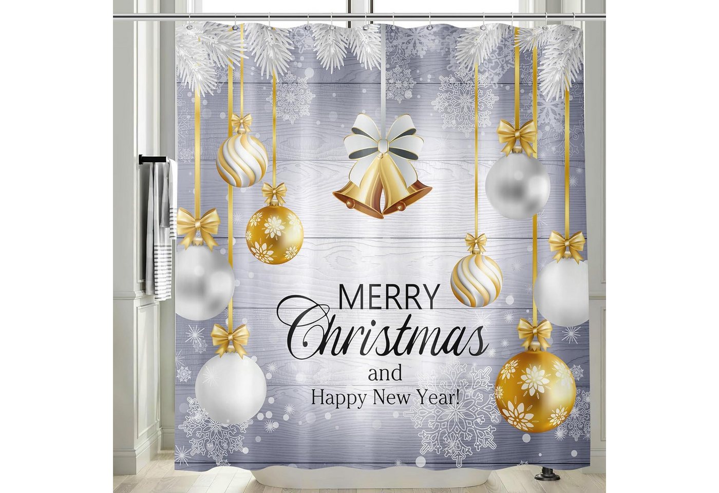 M&W DAS DESIGN Duschvorhang 180x200 Anti schimmel Waschbar Shower curtains