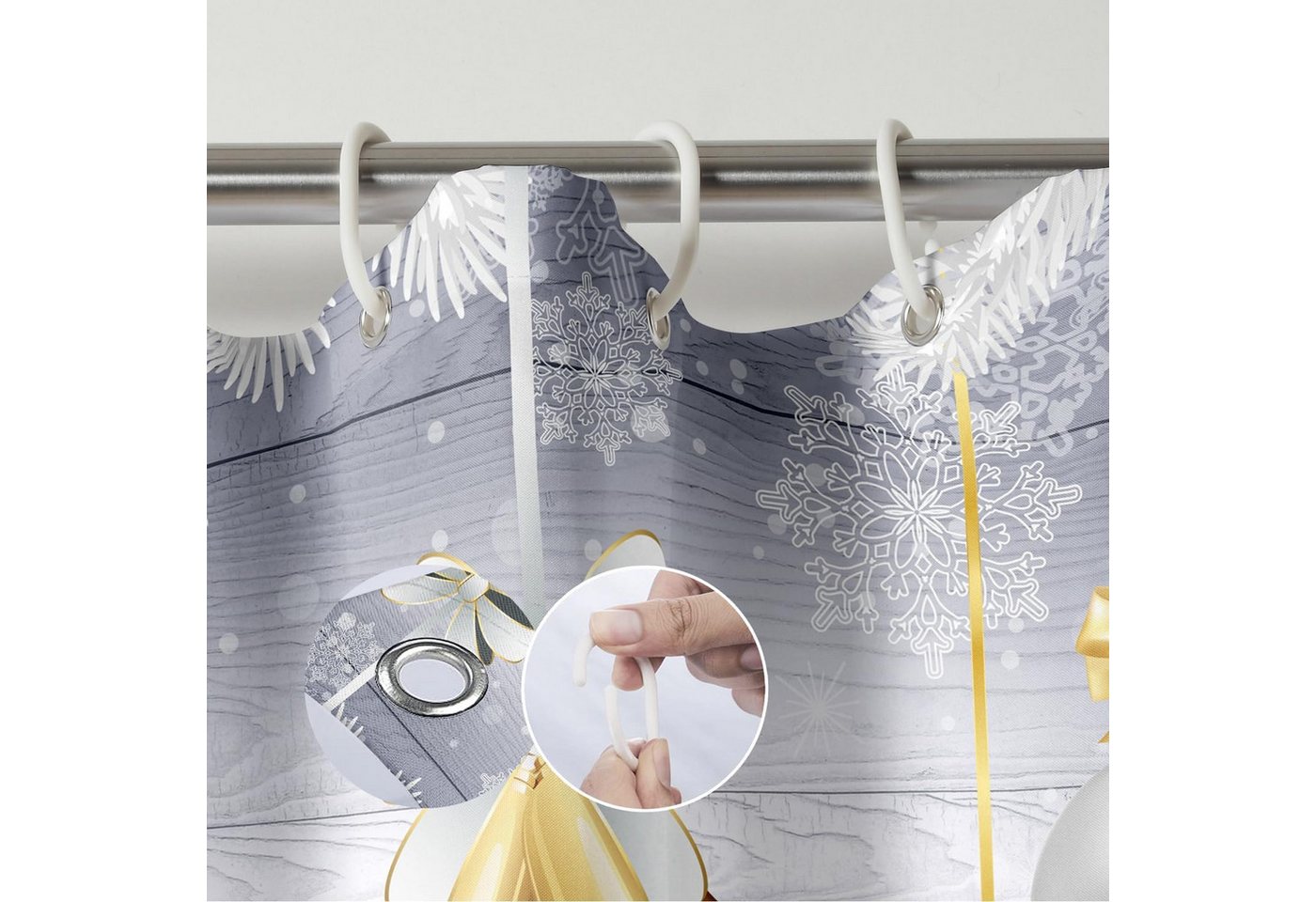 M&W DAS DESIGN Duschvorhang 180x200 Anti schimmel Waschbar Shower curtains Bild 3