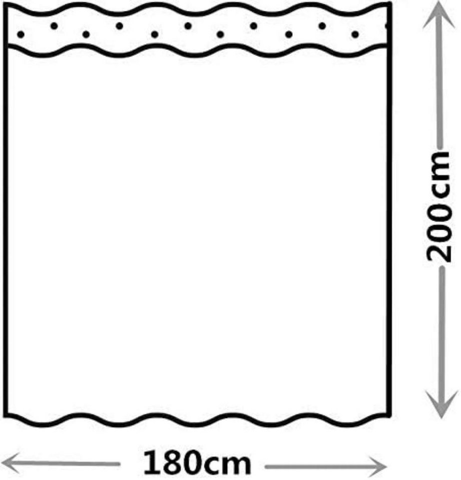 M&W DAS DESIGN Duschvorhang 180x200 Anti schimmel Waschbar Shower curtains Bild 4