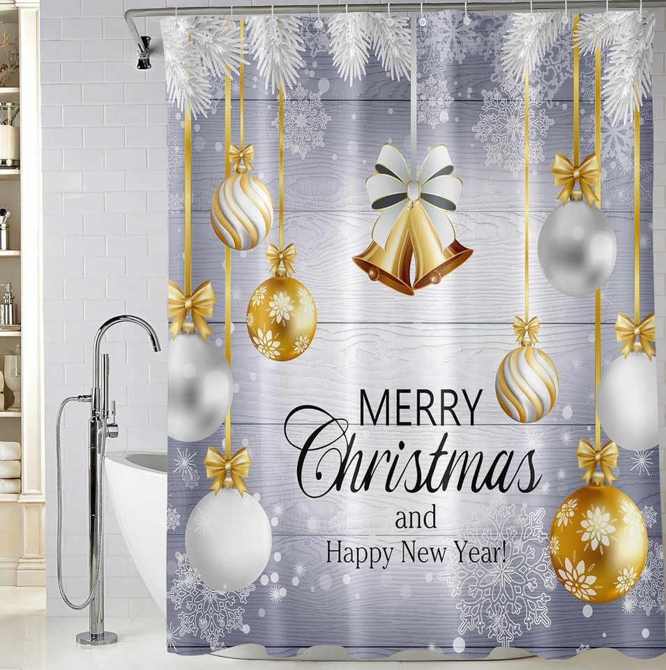 M&W DAS DESIGN Duschvorhang 180x200 Anti schimmel Waschbar Shower curtains Bild 5