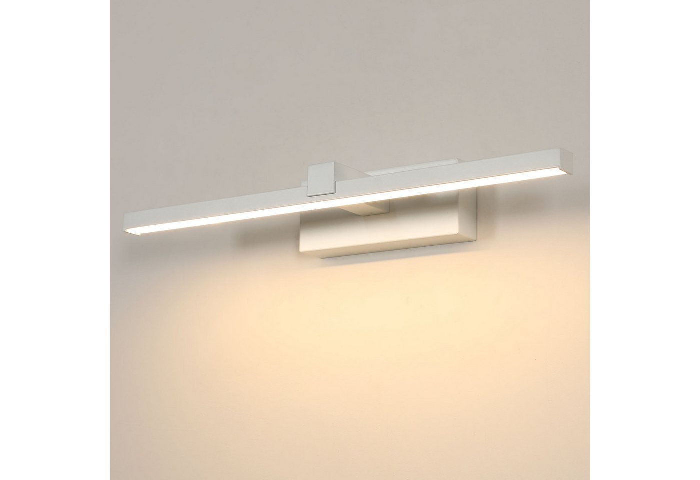 Riserva LED Spiegelleuchte LED Spiegelleuchte 40 cm Weiß, Wandleuchte innen, 8W, 3000K Warmweiß Bild 2