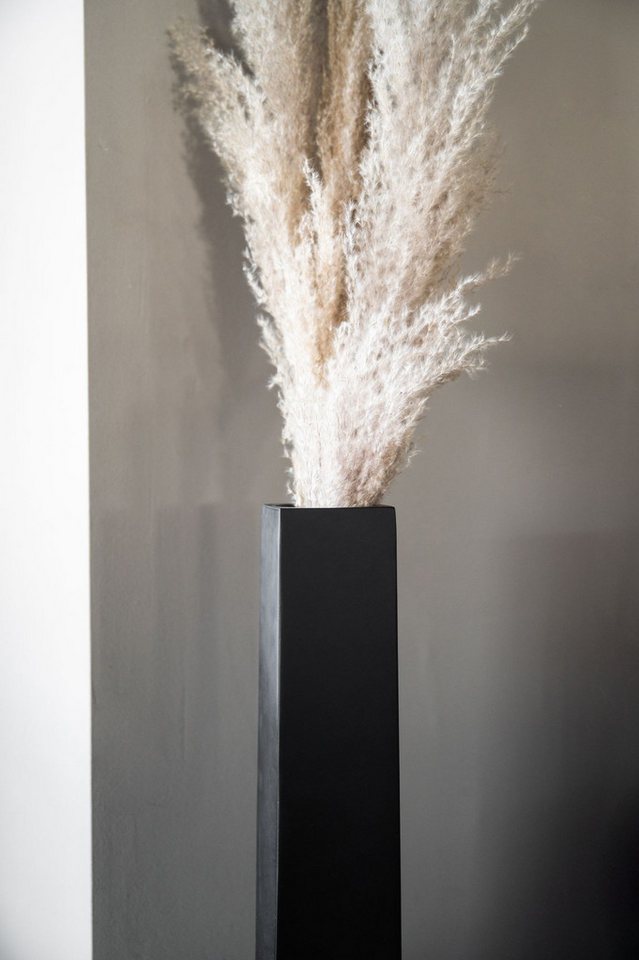 VIVANNO Bodenwindlicht Fiberglas OBELISK Säule - Schwarz Matt (1 St), 11x11x120 cm Bild 2