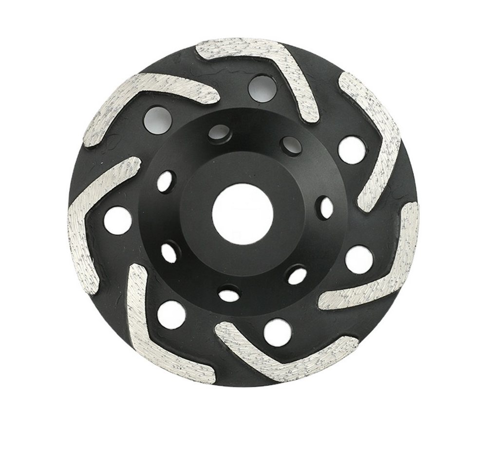 Trade-Shop Schleifteller Diamant passend für Bosch, Makita, Flex, Metabo, Würth, Einhell, ø 125.00 mm, 1-St., V-Segmente (Höhe: 5,5mm), Innendurchmesser/Bohrung: 22,23 mm Bild 2