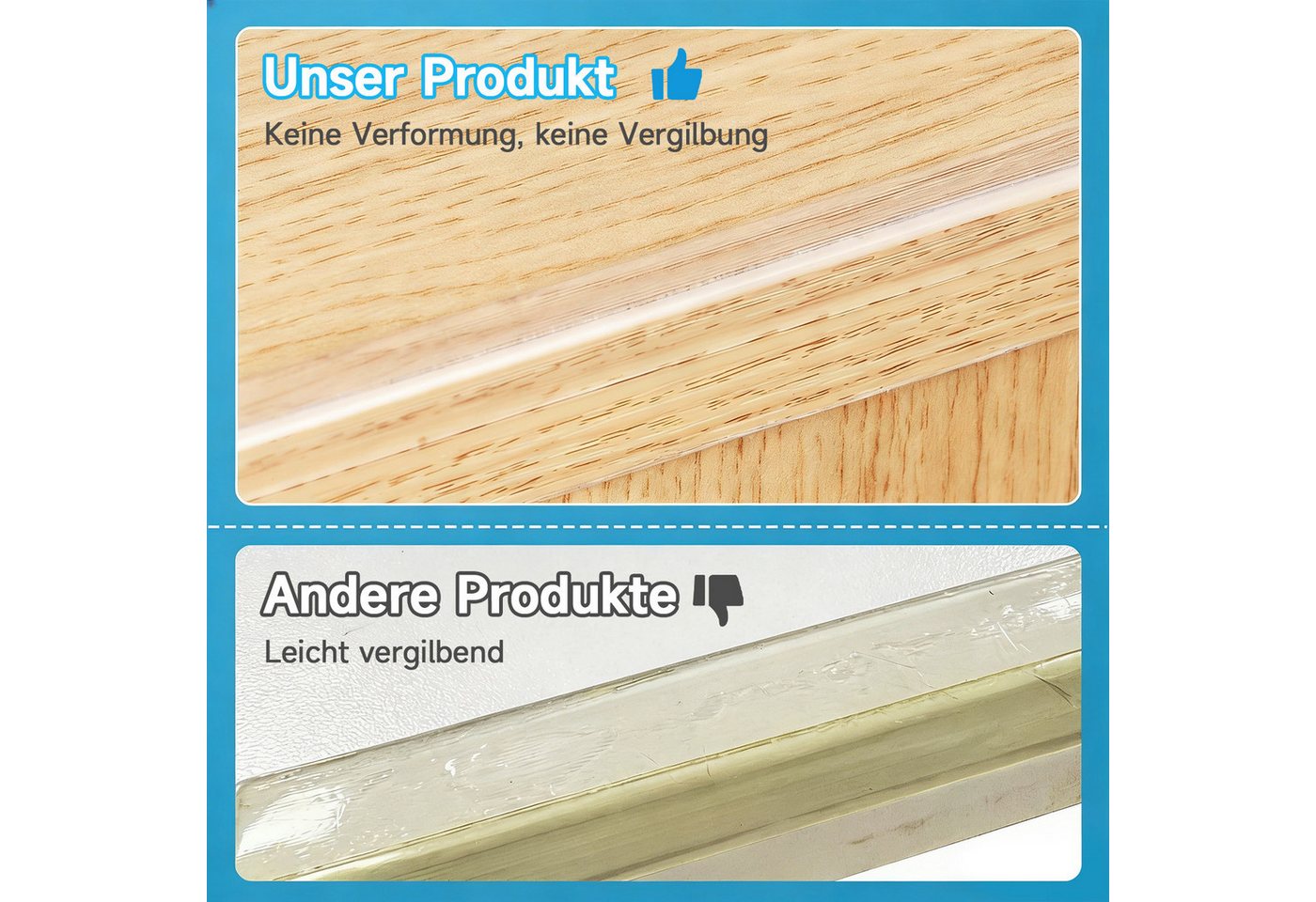 MOPUEA Kindersicherung 3 m Kantenschutz Transparenter Stoßfänger-Streifen für Möbelkante Ecke, Eckenschutz Transparent - Einfache Montage (10mm Breite) Bild 4