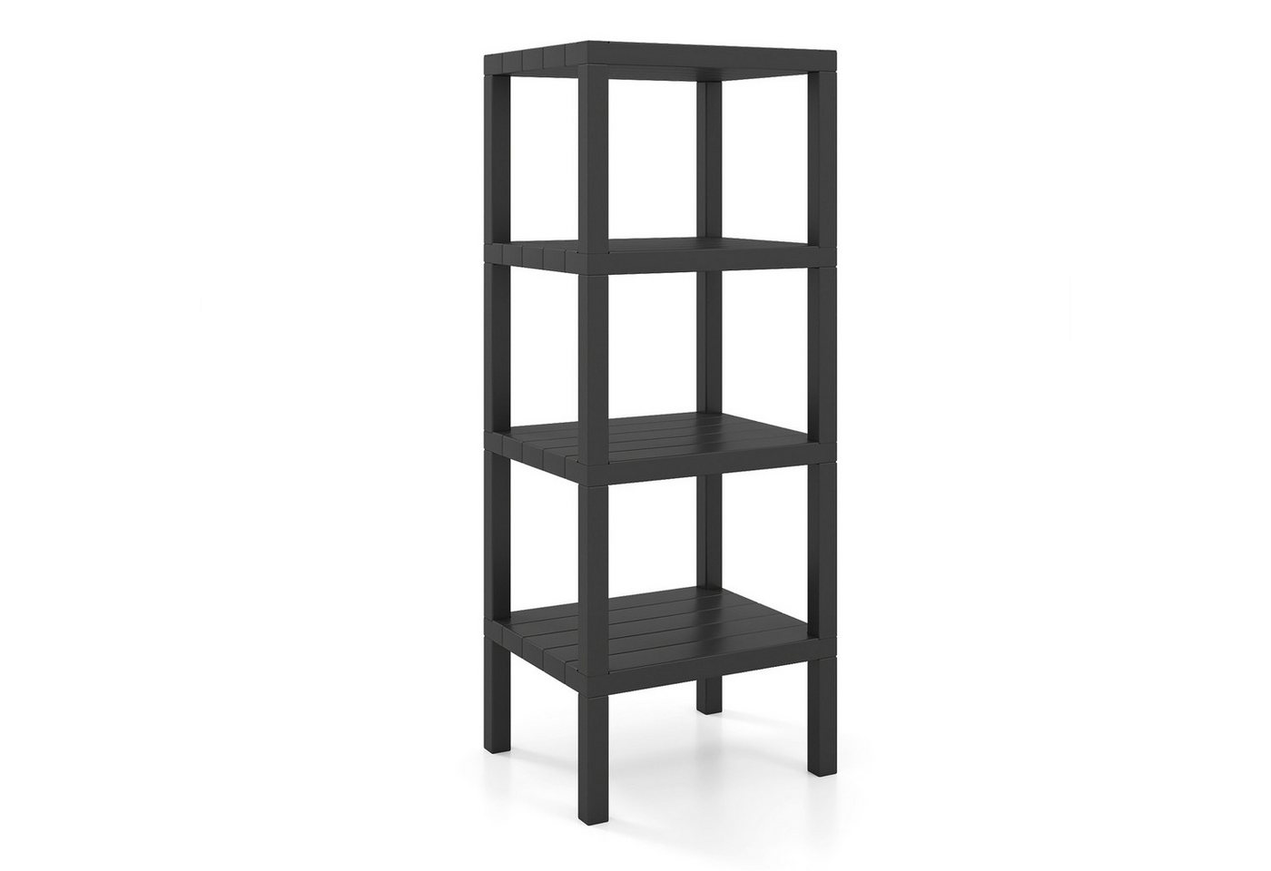 COSTWAY Badregal stehend schmal Standregal Kunststoff, 4 stufig 38x32,5x99cm Bild 4