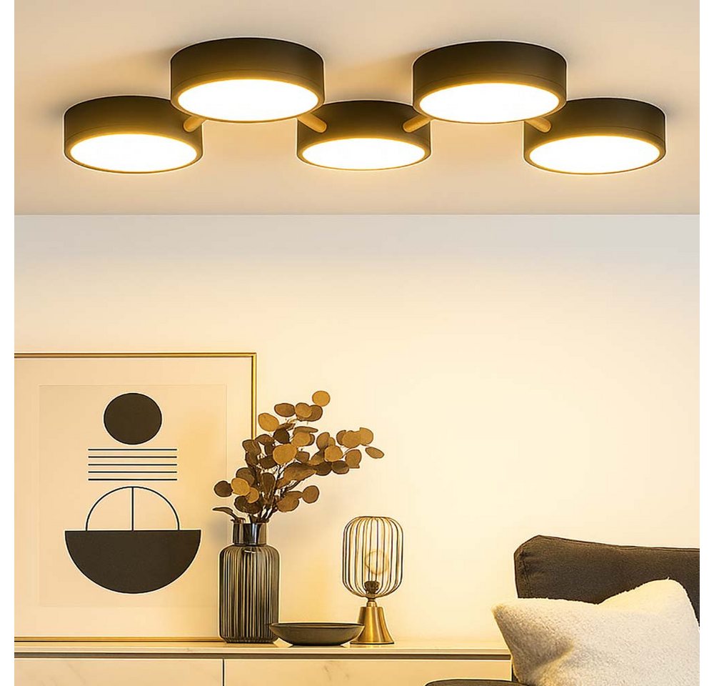NOWA LED Deckenleuchte, LED-Leuchtmittel fest verbaut, Warmweiß, LED Deckenleuchte dimmbar rund Deckenlampe LED dimmbar Lampe