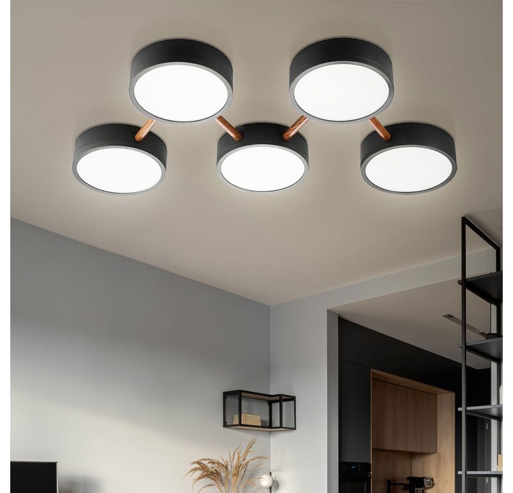 NOWA LED Deckenleuchte, LED-Leuchtmittel fest verbaut, Warmweiß, LED Deckenleuchte dimmbar rund Deckenlampe LED dimmbar Lampe Bild 2