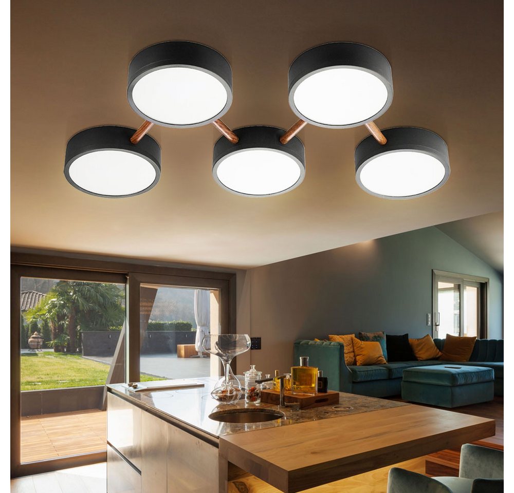 NOWA LED Deckenleuchte, LED-Leuchtmittel fest verbaut, Warmweiß, LED Deckenleuchte dimmbar rund Deckenlampe LED dimmbar Lampe Bild 4