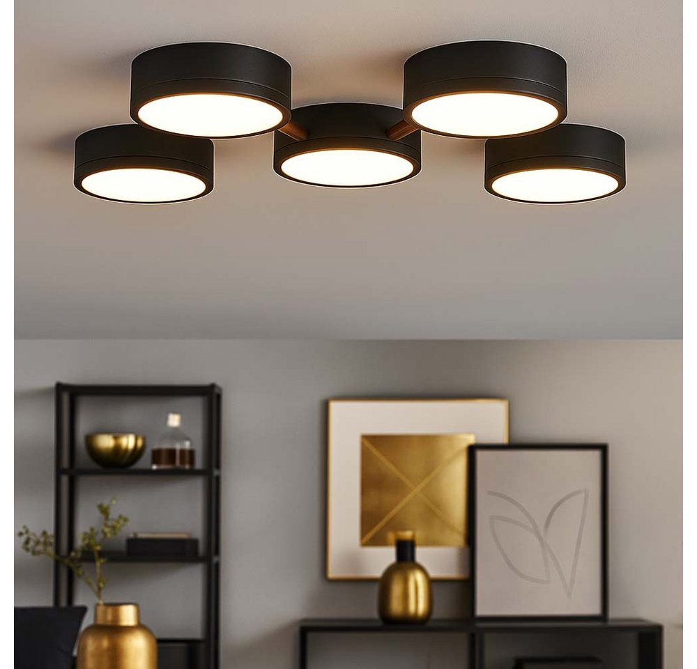 NOWA LED Deckenleuchte, LED-Leuchtmittel fest verbaut, Warmweiß, LED Deckenleuchte dimmbar rund Deckenlampe LED dimmbar Lampe Bild 5