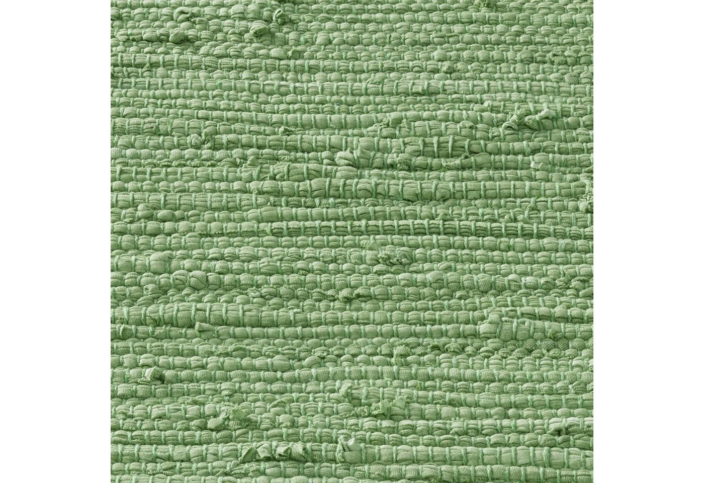 TaCa Home Teppich Handweb Flicken-Teppich Fleckerl, rechteckig, Höhe: 5 mm, Grün - 60 x 120 cm