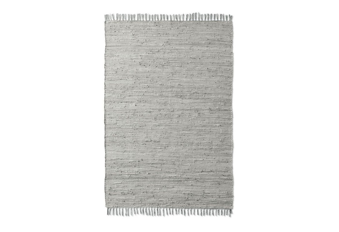 TaCa Home Teppich Handweb Flicken-Teppich Fleckerl, rechteckig, Höhe: 5 mm, Grau - 60 x 120 cm