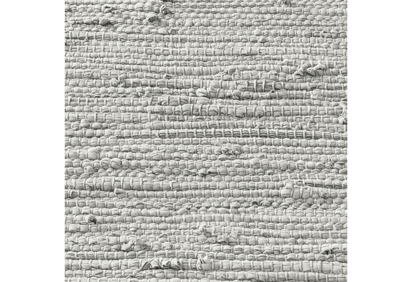 TaCa Home Teppich Handweb Flicken-Teppich Fleckerl, rechteckig, Höhe: 5 mm, Grau - 60 x 120 cm Bild 2