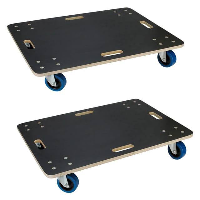 ECD Germany 2Er Set Transportroller 60x80 cm Rollbrett Siebdruckplatte bis 800kg